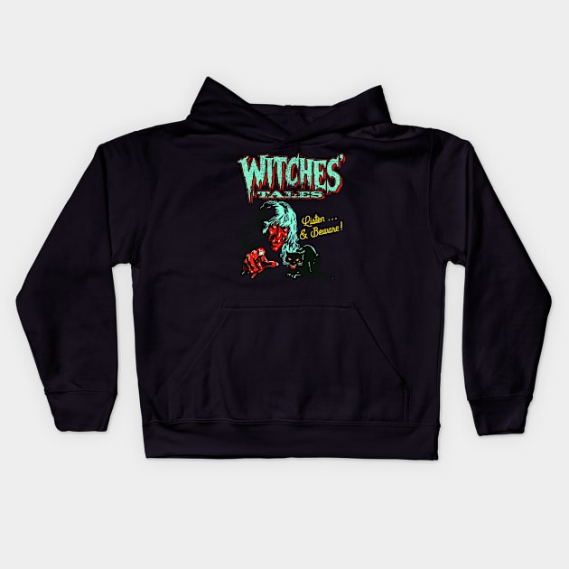 Witches Tales, distressed - From the eerie publication magazine Kids Hoodie by MonkeyKing